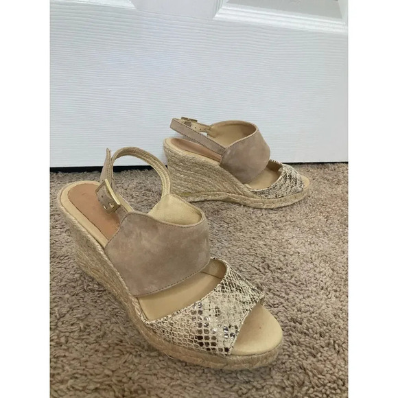 Patricia Green snake print espadrille wedges sz 7 - Picture 2 of 11
